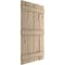 Ekena Millwork Rustic Four Board Spaced Board-n-Batten Hand Hewn Faux Wood Shutters, 23 1/2W x 60H, PR SHUBSS23X60HHPR - alternate 15